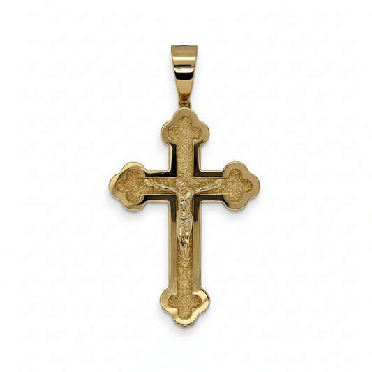 585er Gold Kreuz mit Corpus 