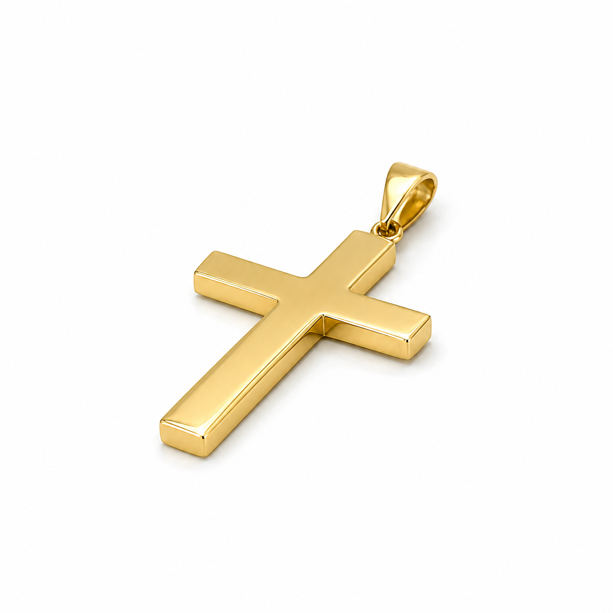 Religiöser Anhänger Kreuz aus 585er Gelbgold für Damen und Herren