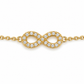 Feines Damenarmband 750 Gelbgold mit Unendlichkeitszeichen