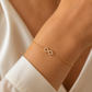 Unendlichkeitsarmband aus 750er Gelbgold mit 19 Brillanten