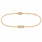 Infinity Armband 750 Gelbgold mit Brillanten Frontansicht