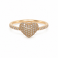 Zirkonia Ring aus Roségold mit funkelndem Herz