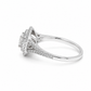 Weißgoldring mit 0,50 ct Mittelstein und 0,40 ct Brillantbesatz