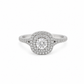 Diamantring 585 Weißgold mit 0,90 ct Brillanten Frontansicht