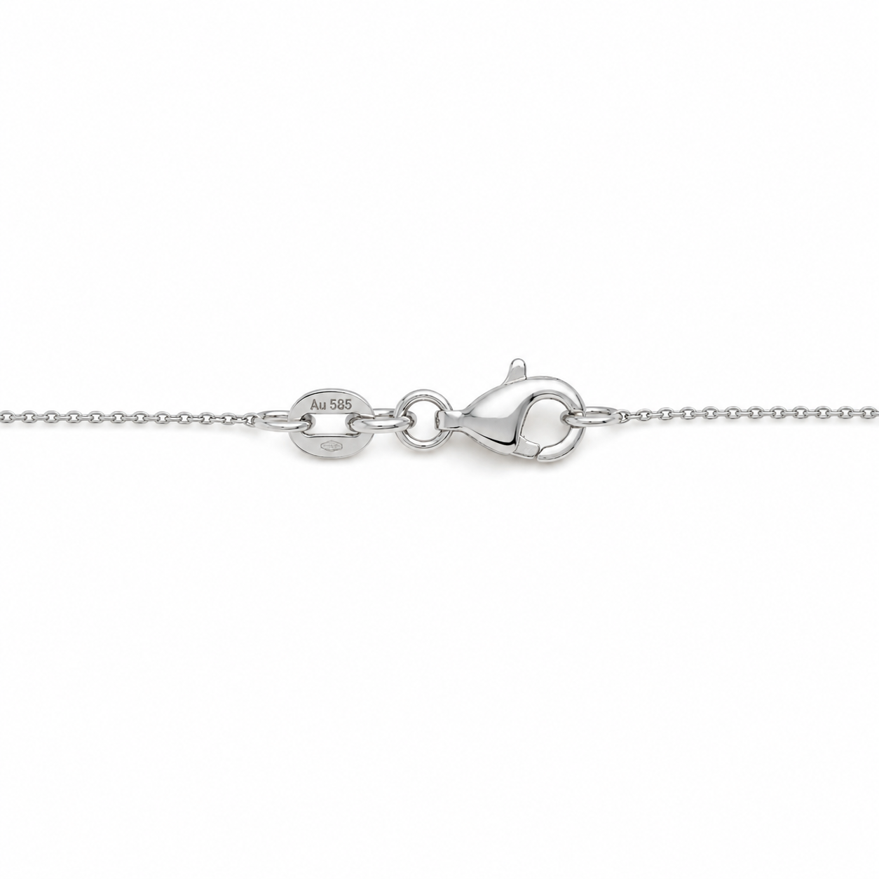 Kette mit Brillantanhänger 585/- Gelbgold & Weißgold mattiert 0,13ct. H-VS