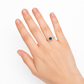 750/- Gelbgold Ring mit Saphir & Brillanten – 0,67 ct Saphir – 0,24 ct G-SI Diamanten