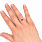 Ring 750 Weißgold mit pinkem Saphir 1,04 ct. und Brillanten 0,15 ct. G-VS – Größe 54
