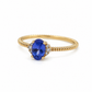Tansanit Ring 585 Gelbgold – 0,53 ct Tansanit & 0,04 ct Brillanten G-VS