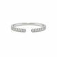 Offener Ring aus 585 Weißgold mit ca. 0,16 ct Brillanten in TW/SI Qualität, Ringgröße 53