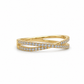 585 Gold Brillantring Cross-Design – 0,34 ct G/SI