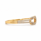 Brillantring 585/-Gelbgold Knoten Design