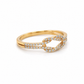 Brillantring 585/-Gelbgold Knoten Design
