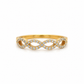 Filigraner Infinity Ring aus 750 Gelbgold mit 0,21 ct Brillanten in G-VS Qualität