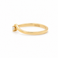 585 Gelbgold Ring mit Diamant 0,03 ct H-SI – Wishbone Design – Größe 54