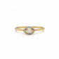 585 Gelbgold Ring mit Marquise-Diamant 0,17 ct H-SI in Größe 54.