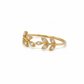 585 Gelbgold Brillantring 0,10 ct W-SI – Offenes Blattdesign – Größe 53