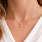 585 Gelbgold Kette 38 cm mit Solitär Zirkonia Anhänger Krappenfassung 