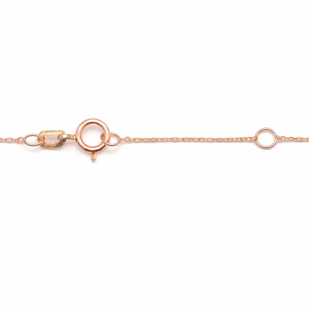 585 Roségold Kette mit Zirkonia Anhänger – klassischer Solitär