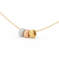 585 Gelbgold Kette 45 cm Tricolor Elemente
