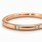 750 Rotgold Brillantring 0,09 ct W/SI – Memoire Ring – Größe 54
