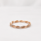 585 Rotgold Brillantring 0,09 ct H/SI – Gedrehter Memoire Ring – Größe 53