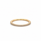 Filigraner Vorsteckring aus 585 Gelbgold mit 0,15 ct TW-SI Brillanten in feiner Pavé-Fassung.