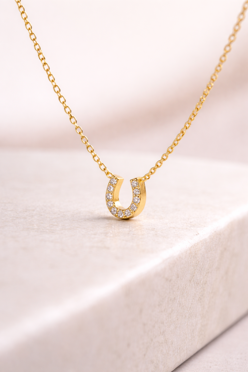 585 Gelbgold Kette mit Hufeisen & Brillanten