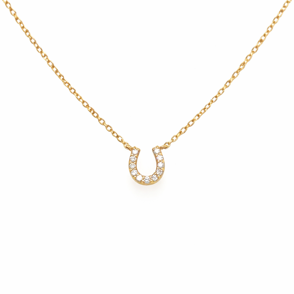 585 Gelbgold Kette mit Hufeisen & Brillanten