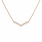 585 Gelbgold Kette mit brillantbesetzter V-Form – 42 cm