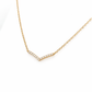 585 Gelbgold Kette mit brillantbesetzter V-Form – 42 cm