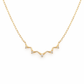 585 Gelbgold Kette mit brillantbesetzter Zickzack-Form 0,05 ct W SI, 41 cm