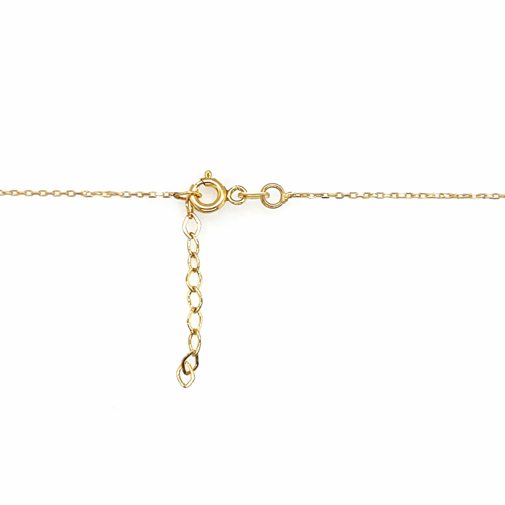 585 Gelbgold Kette mit Unendlichkeits- & Herz-Design – Zirkonia, 42–45 cm