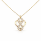 585 Gelbgold Kette mit Unendlichkeits- & Herz-Design – Zirkonia, 42–45 cm