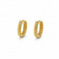 Kleine Goldcreolen 12 mm mit glänzender Oberfläche