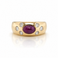 Bandring aus 585 Gelbgold mit Rubin und Brillanten