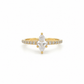 Verlobungsring aus 585 Gelbgold mit Marquise-Zirkonia