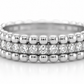585 Weißgold Halbmemoire Ring mit Brillanten