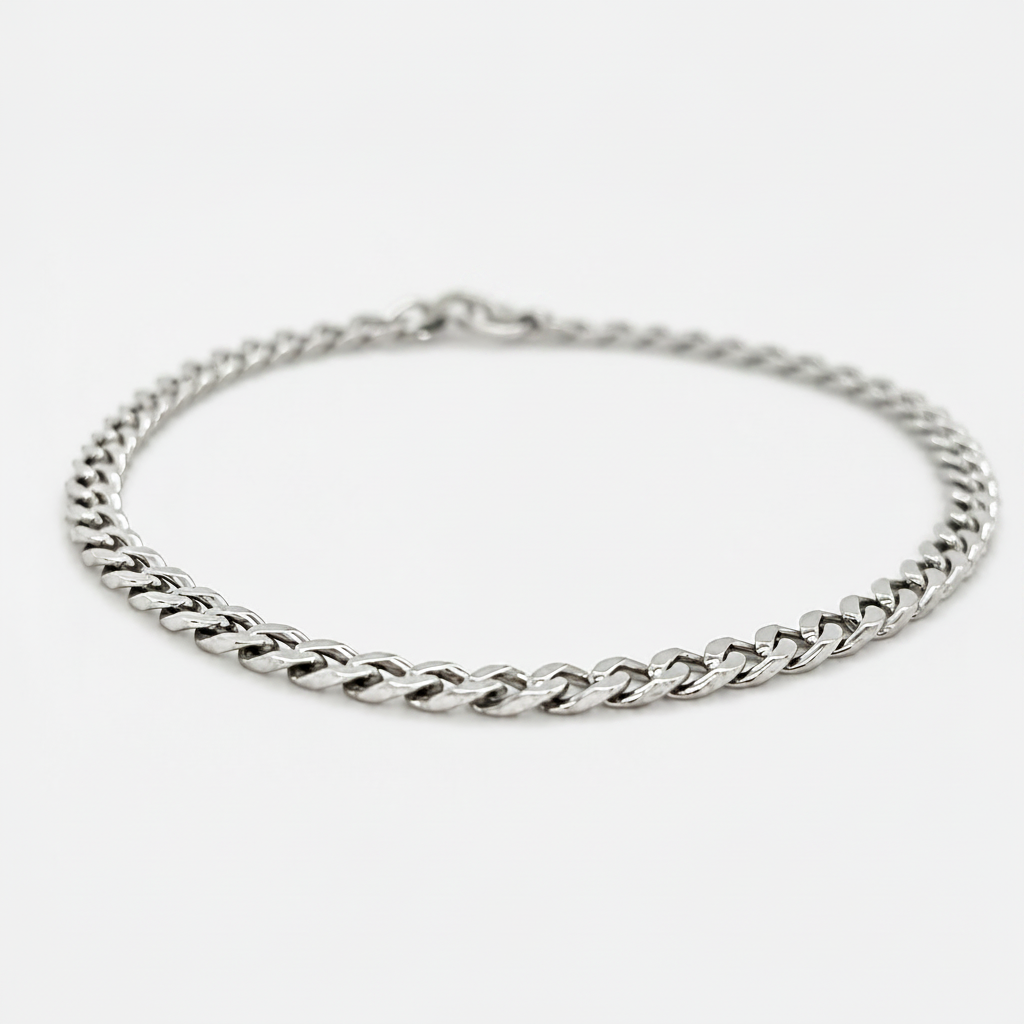 925 Silber Panzerarmband für Damen und Herren 3,8 mm breit