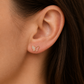 585 Rotgold Ohrstecker Schmetterling mit Zirkonia – 5 mm