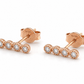 585 Rotgold Ohrstecker Zirkonia Reihe – 11 mm