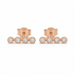 585 Rotgold Ohrstecker Zirkonia Reihe – 11 mm