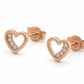 585 Rotgold Ohrstecker Herz mit Zirkonia – 7 mm