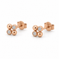 585 Rotgold Ohrstecker mit Zirkonia & Kugeldesign – 6,5 mm