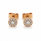 750 Rotgold Ohrstecker mit Brillanten – 0,12 ct TW/SI, getragen 