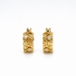 Elegante Gelbgold-Creolen mit organischer Form und Brillantbesatz