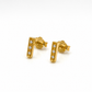 Kleine Goldohrstecker 8 mm mit Diamantsplittern