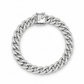 Panzerarmband Silber rhodiniert mit Zirkonia 9,5 mm