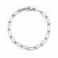 Paperclip Armband aus rhodiniertem Silber 20 cm