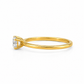Zirkonia Ring aus 585 Gelbgold mit 4er-Krappenfassung in Seitenansicht