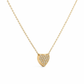 585 Gelbgold Herz Kette mit Zirkonia – 45 cm